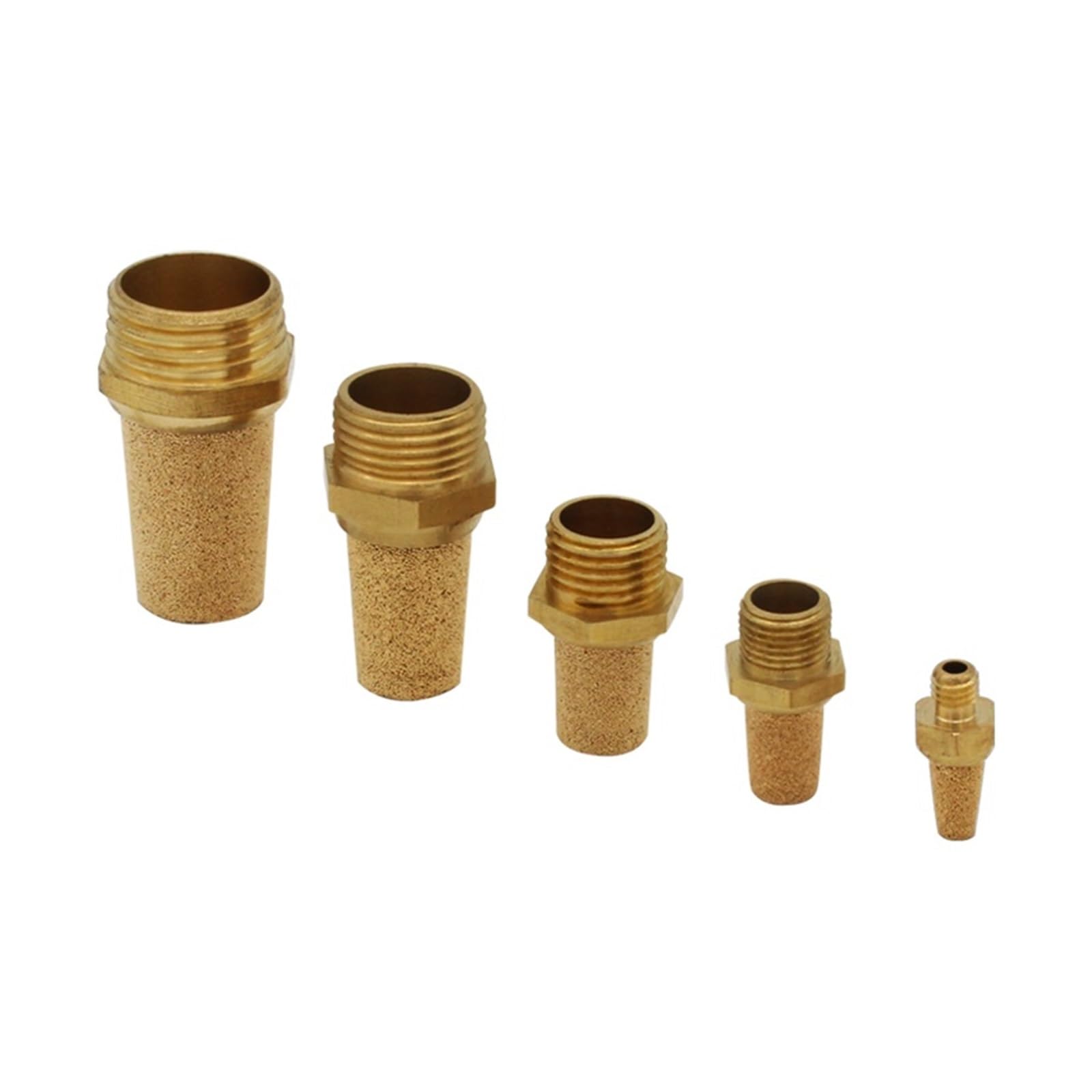 Silencieux d'échappement pneumatique Silencieux d'échappement pneumatique en laiton BSL M5, 1/8 ", 1/4", 3/8 ", 1/2", 10 pièces/lot(BSL04)
