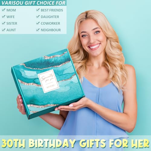 Image of Happy 30th Birthday Gifts for Women Her, Turning 30 Year Old Birthday Gifts | 1996 Birthday Gift Box for 30 Year Old Women, Unique 30th Birthday Gift Baskets for Her Sister Friends Wife Daughter Coworker