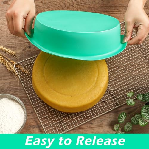 Kamehame KA23039 Silicone Cake Pan, 2 Pack 8.5 Inch Round Silicone Cake Molds thumb #2