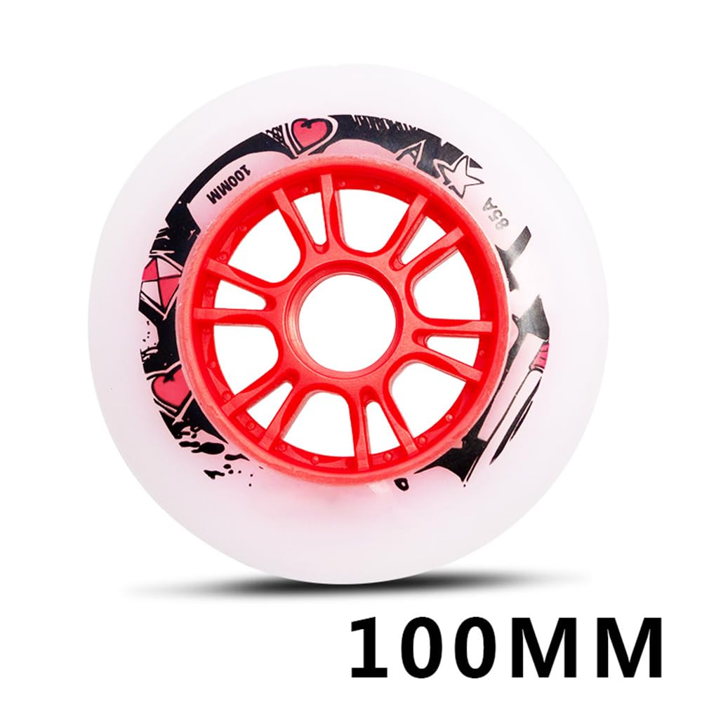 Ruote per Pattini in Linea da 90 mm, 100 mm, 110 mm e 125 mm, 85 A, per Pattinaggio di velocità Indoor e Outdoor, di Ricambio, Confezione da 6