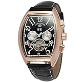 Forsining Men's Automatic Self-winding Tourbillon Calendar Brand Learher Strap Collectiton Watch FSG9409M3R5