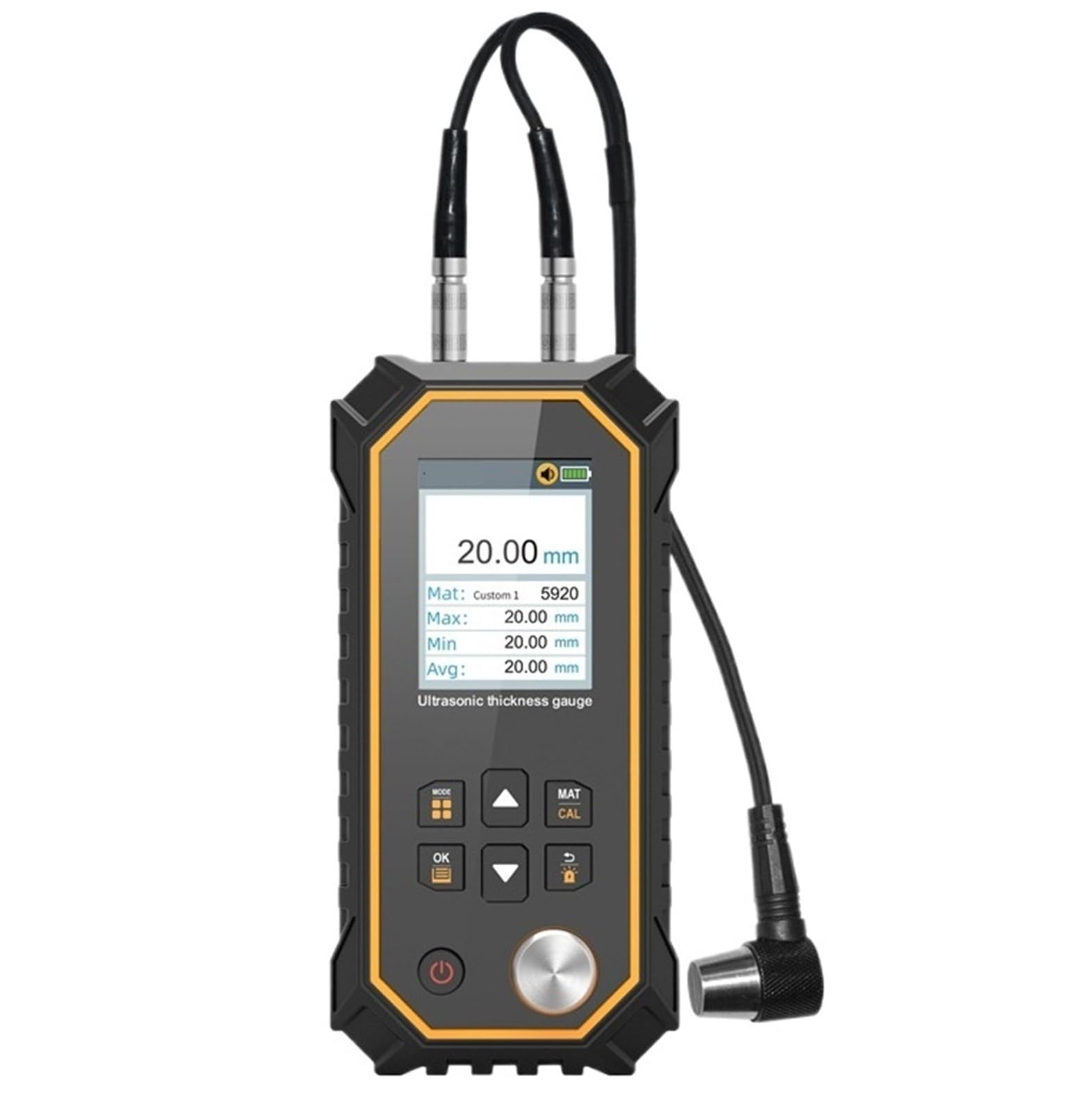 Thickness Gauge Ultrasonic Thickness Gauge Industrial with Probe for Steel Metals Plastic s Ceramics PVC Pipes Meter