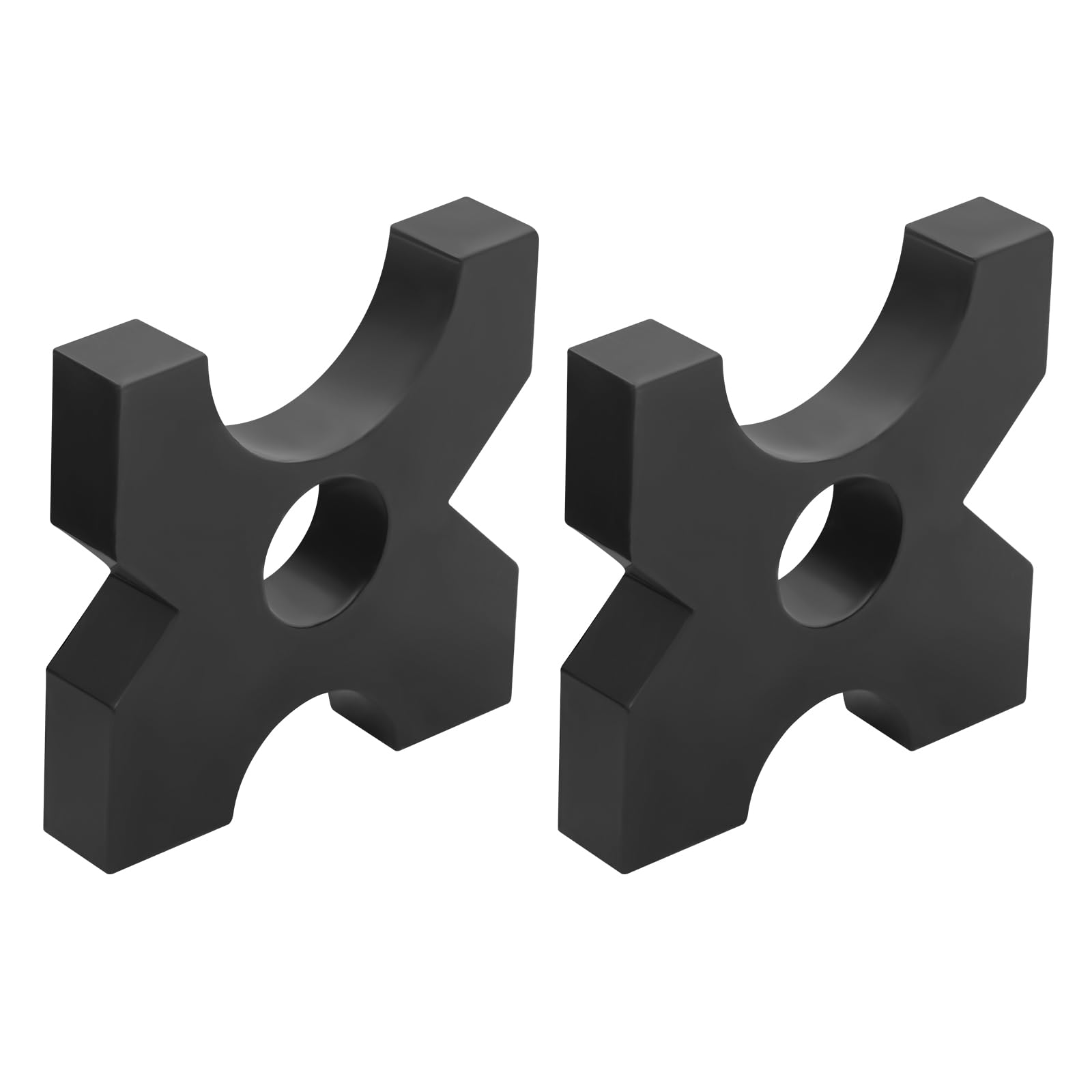 Heavy-Duty Arbor Press Plates 20 Ton and 32 Ton, 1" Thickened H-Frame Metal Hydraulic Shop Press Plates with 4 Notch, 5" x 5" (1 Pair)