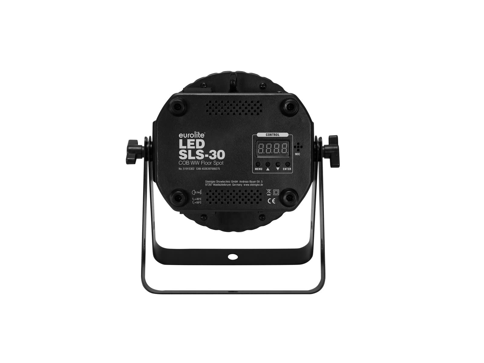 EUROLITE LED SLS-30 COB WW Floor | LED-Floorspot mit 30-W-COB-LED in WW, inkl. IR-Fernbedienung