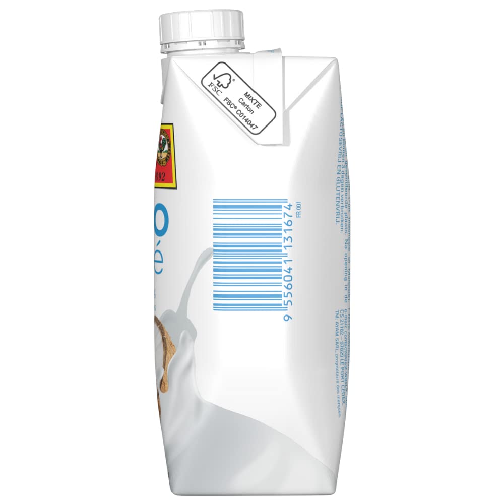 AYAM Lait de Coco allégé | 100% Ingrédients Naturels | 99% de coco | -75% de matières grasses* | Boosté en eau de coco | Sans Lactose | Sans Gluten | Pack pratique - 330ml