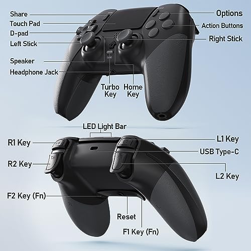 Chereeki Wireless Controller For Ps4 With 2 Mapping Buttons, 3.5Mm Audio And Turbo Function thumb #7