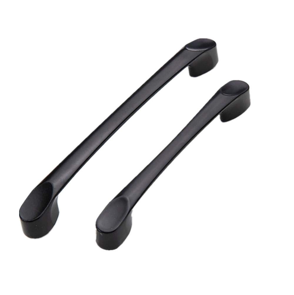 Sajmakuwla 128Mm Antique Cabinet Drawer Handles 6Pcs Black Aluminum Alloy Durable Wardrobe Door Handle Matte Black Drawer Furniture(128Mm)