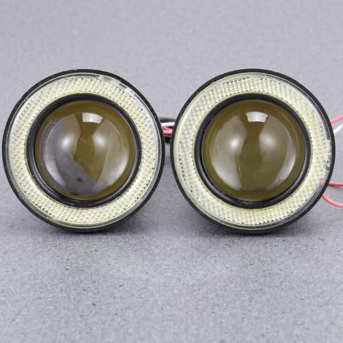 Luces antiniebla coche ojos de ángel en aluminio resistente y duradero 6