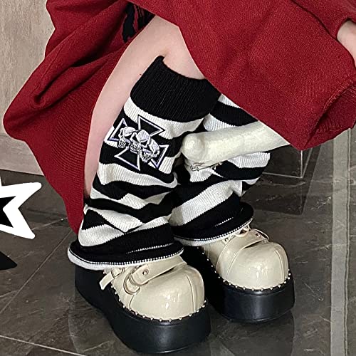 Lebaley Women Kawaii Leg Warmers Gothic Punk Winter Warm Knit Socks Harajuku Loose High Socks #TOP5