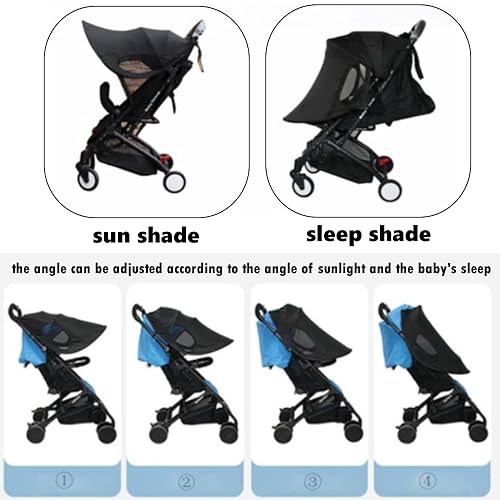 Miniatura 4 de Parasol universal para cochecito de bebé, protección UV, resistente a la lluvia, para cochecito, cochecito, cochecito, sombrilla, parasol opaco,