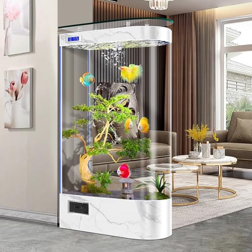 PA-DABAOO 85-Gallon Aquarium with Three-in-One Water Pump,Modern Large Tank for Living Room Display,Glass Fish Tank,Smart Aquarium Kit,Multi-Layer Filtration System,A