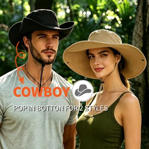 Image of Super Wide Brim Sun Hat for Men /Women-UPF 50+ UV Protection, Large Bucket Hat for Fishing, Hiking, Gardening