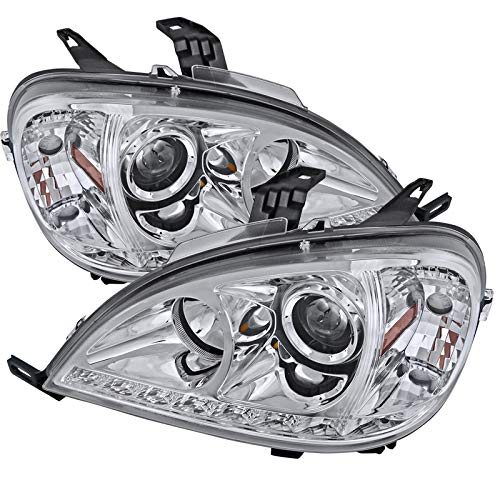 Carpartsinnovate For 02-05 Benz W163 ML320 ML350 ML55 AMG Clear SMD LED Projector Headlights Pair