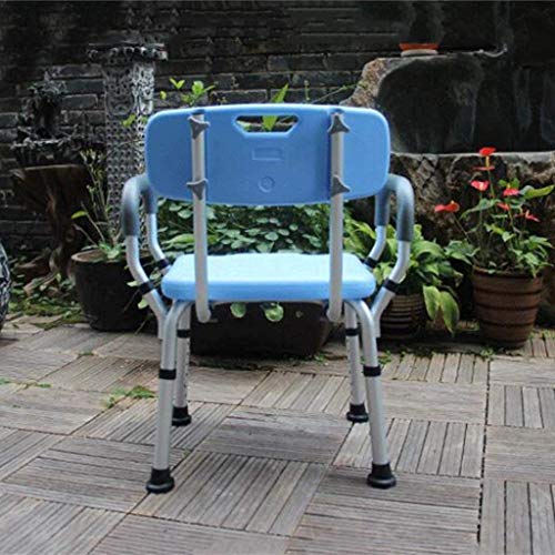 Chaise de douche et tabouret de baignoire ajustable avec barre d'appui - 5