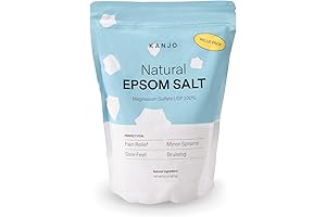 FSA HSA Eligible Kanjo Natural Epsom Salt | 100% Pure Magnesium Sulfate Bath Salt