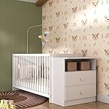 Berço Cômoda c/Colchão Incluso Meu Bebê Multimóveis