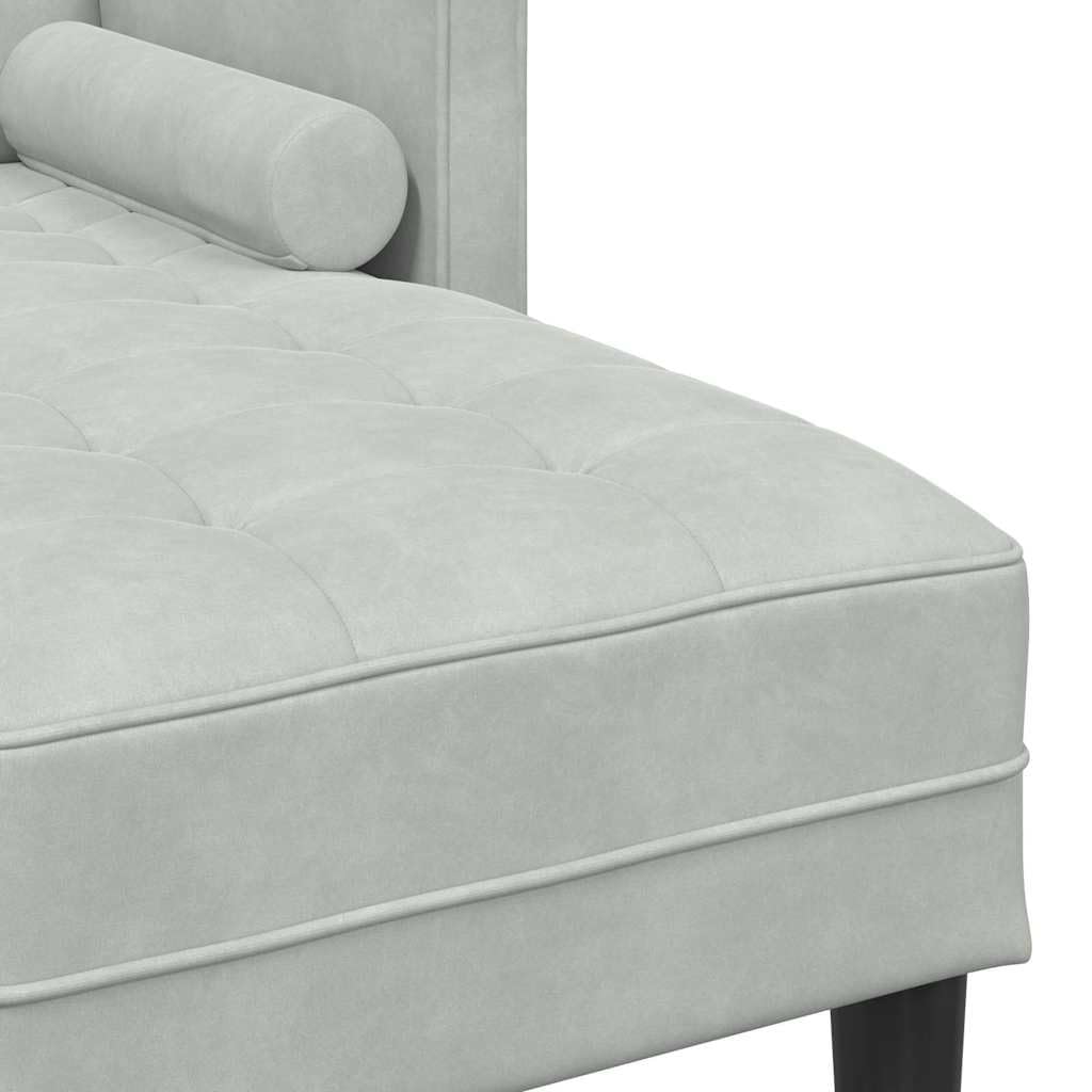 vidaXL Set di divani con Cuscino Grigio Chiaro Poliestere, Salotto, Divano Sezionale Moderno, Set Divano Resistente, Mobili Modulari, Poltrone in Velluto, Relax Interno
