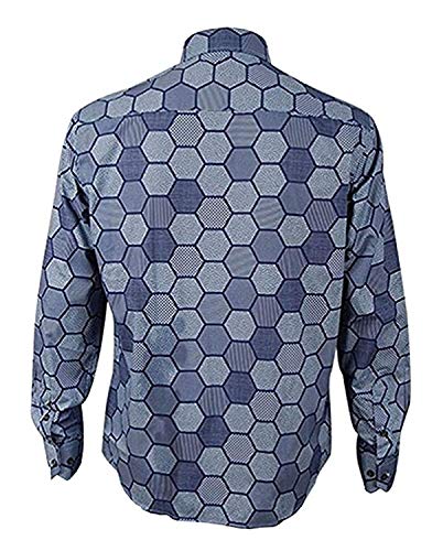 S&S-Men Mens Hexagon Shirt Knight Shirt Cosplay Costume (Medium, Blue) #TOP1