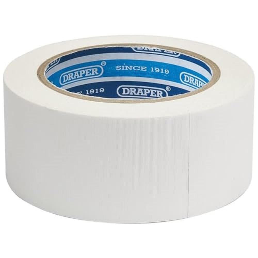 Nastro Adesivo Draper 49431 - Tessuto Resistente Impermeabile, 30m X 50mm, Bianco - Foto 3
