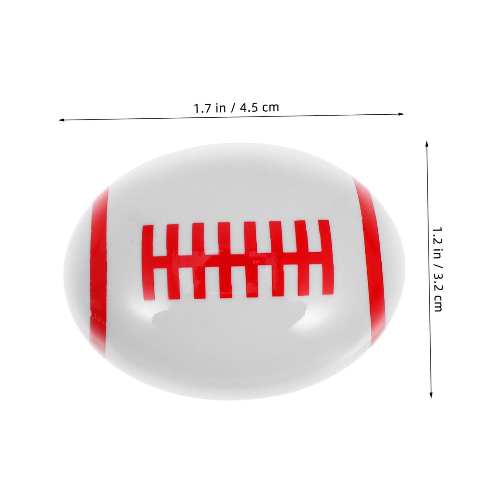 KONTONTY 2pcs Rugby Sports Ball Ceramic Knobs for Kids Rooms Ball Knob Drawer Pulls for Dresser Cabinet Easy Install