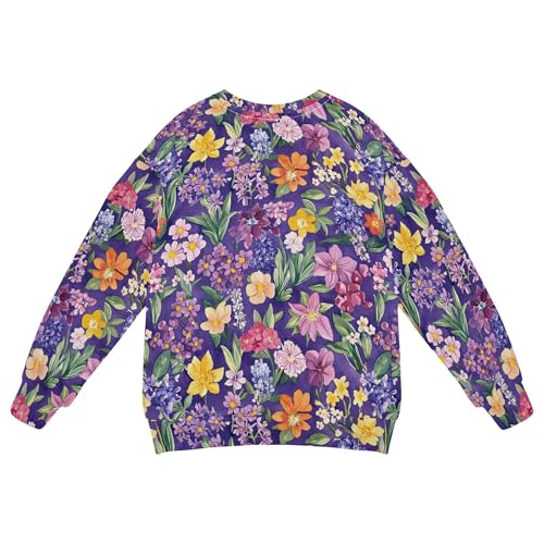 JUNZAN Sunny Watercolour Flowers Blossoms Little Boys Hooded Sweatshirt Crewneck Kids Hoodies Boys Sports 4T2