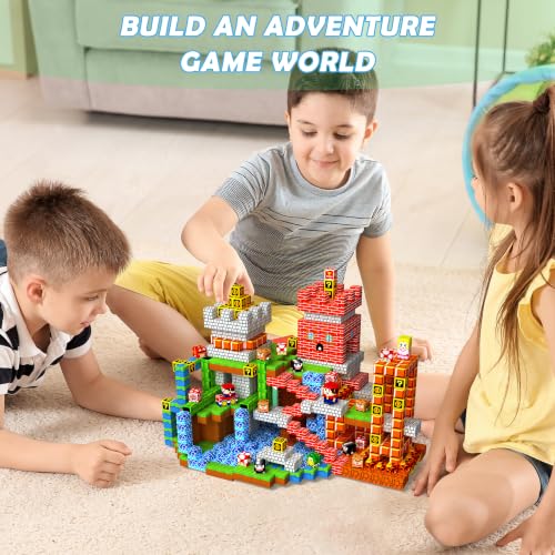 Image of Magnetic Blocks, 220PCS Magnetic Building Blocks Tiles for Kids Aged 3-10