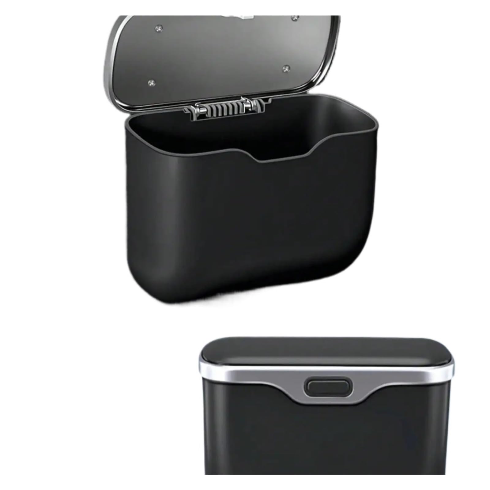Auto Mülleimer Multifunktionale Auto-Mülleimer-Aufbewahrungsbox Fahrzeug Mülleimers | Aufbewahrungstasche aus ABS-Material(Black)
