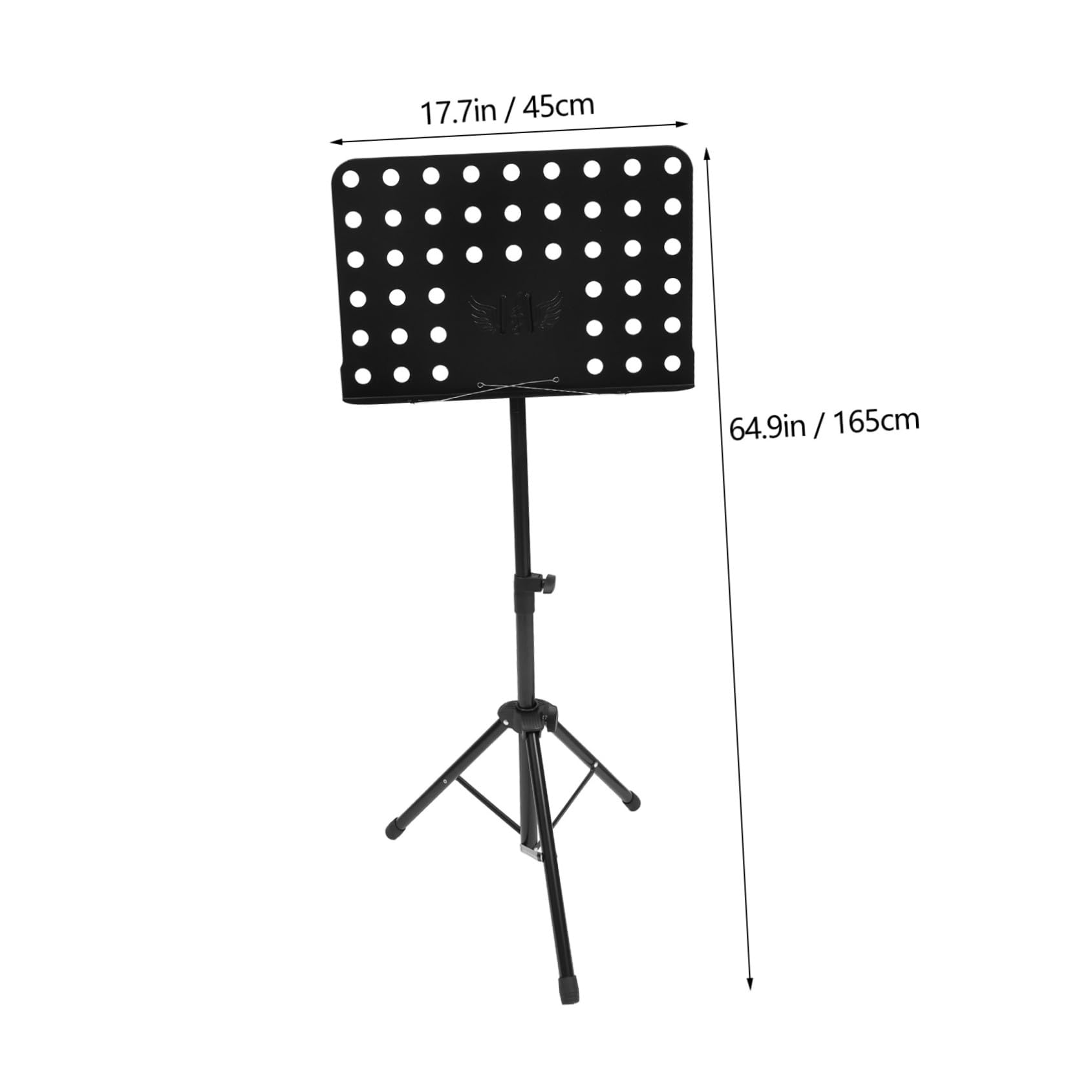 Ciieeo Soporte para Atril de Partituras Plegable y Ajustable para Guitarra y Violín, Material Acero Suave y Abs, Color Negro, Adecuado para Tocar Música