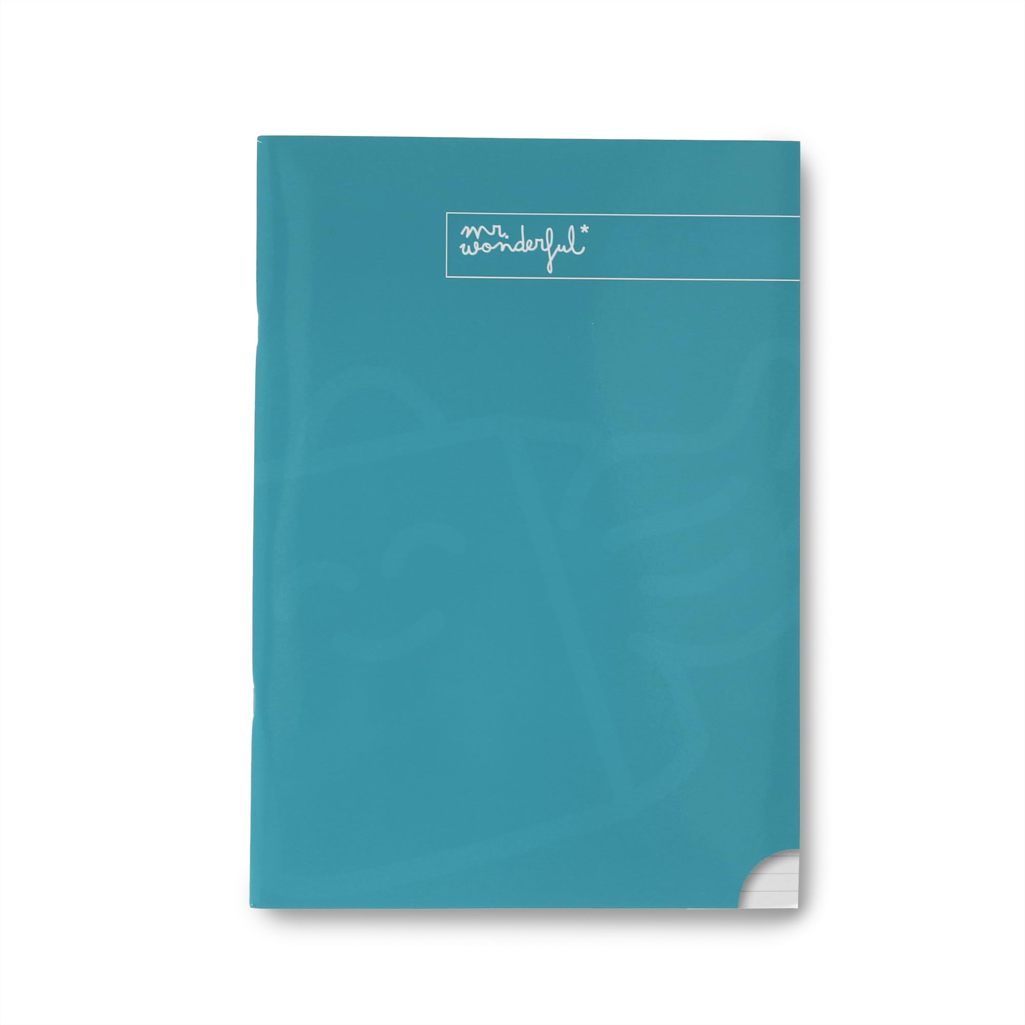 Mr. Wonderful - Notebook A4 Turquoise - Lined Paper - 48 Pages - Stapled Binding