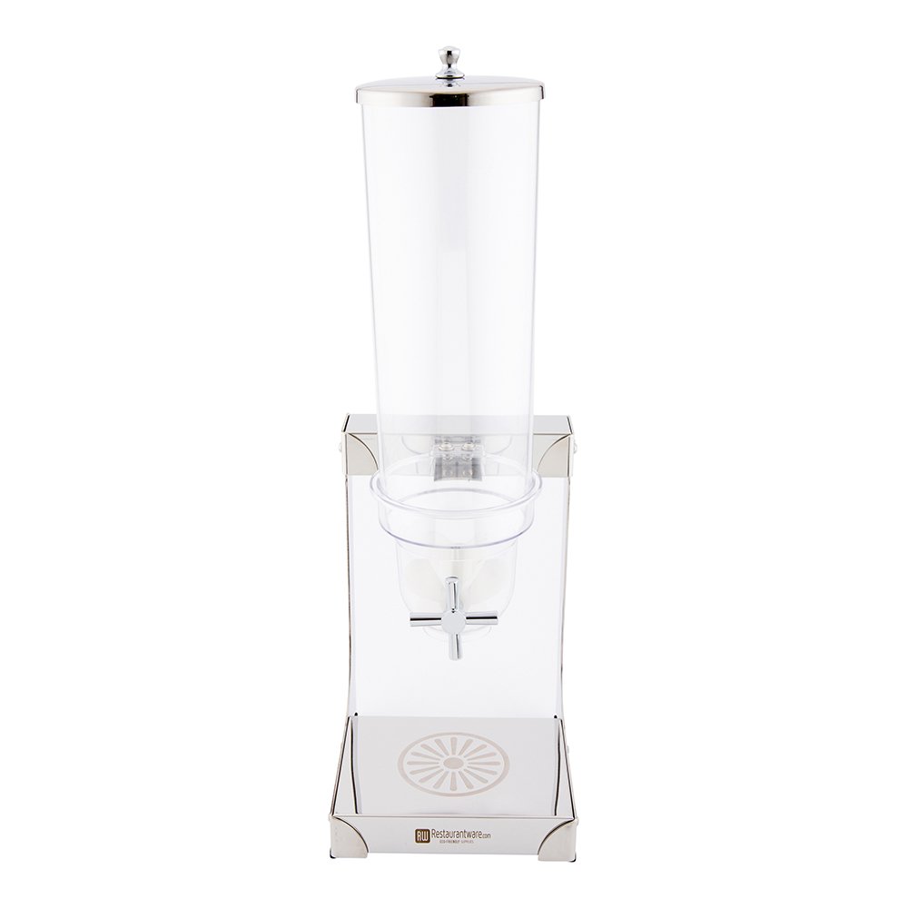 Restaurantware Met Lux 3 Liter Countertop Cereal Dispenser 1 Single Compartment Food Dispenser - Self Serve Refillable Stainless Steel Nuts Dispenser For Food Storage For Kitchen Or Pantry