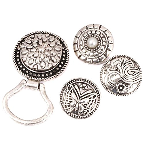 BMC Interchangeable Snap Centerpiece Eye Glass Holding Magnetic Brooch - Set 6