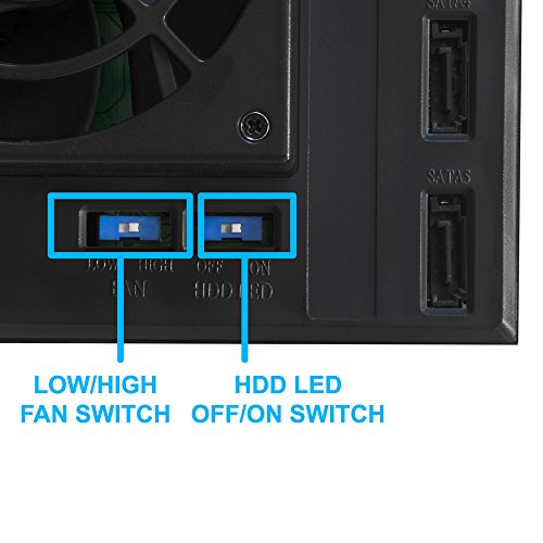 Kingwin MKS-535TL Hard Drive Enclosure For Computer Pc Case Internal 5 Bay Hot Swap For 3.5 Inch Hdd Ssd, Sata Backplane Aluminum Trayless Mobile Rack thumb #4