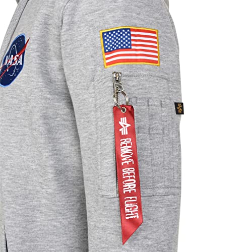 Alpha Industries Space Shuttle Hoody Kapuzensweat für Herren Grey Heather – Ansicht 4