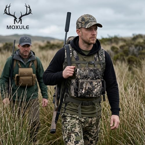 Image of MOXULE Binocular Harness Chest Pack: Waterproof Bino Case with Rangefinder Pocket for Birdwatching and Hiking XL