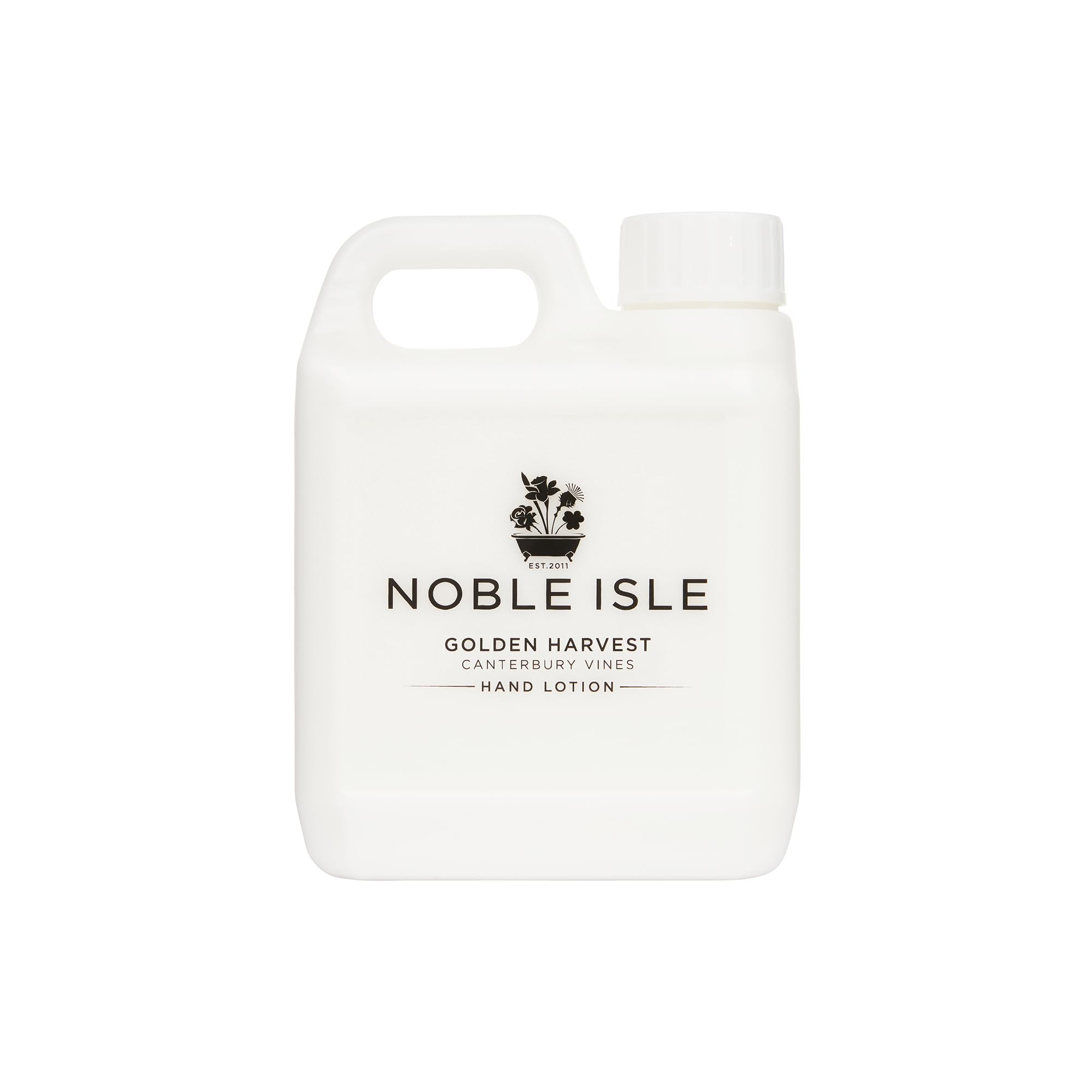 Noble Isle Handfeuchtigkeitscreme | Handlotion Nachfüllpackung für Männer & Frauen | Anti-Aging, veganfreundlich, echtes Parfüm, „Britain in a Bottle“ Handcreme | – 1L Nachfüllpackung (Golden Harvest)