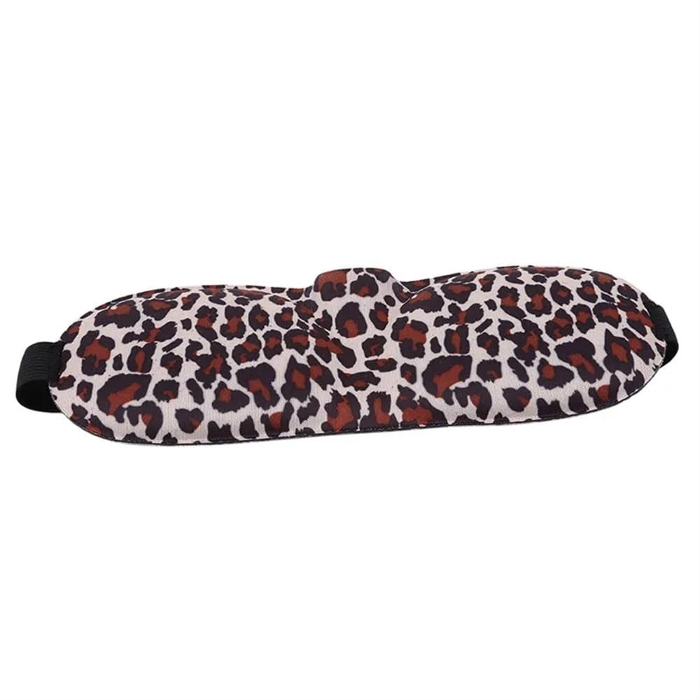 1/2/3/4 antifaz para dormir 3D, máscara de ojos para dormir, cubierta de sombra de ojos, parche para mujeres y hombres, suave, portátil, para viajes, (estampado de leopardo, 4 unidades)