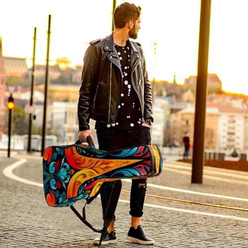 JRHEJTFZ Housse pour guitare acoustique de 1,9 cm d’épaisseur – Imperméable – Durable et élégant – Motif signe de la paix – Motif floral, Multicolore 5., 42.9×16.9×4.7 in, Motif imprimé tendance - Les Beatles, Paul McCartney, John Lennon, RIngo Starr, George Harrison JRHEJTFZ Housse pour guitare acoustique de 1,9 cm d'épaisseur - Imperméable - Durable et élégant - Motif signe de la paix - Motif floral, Multicolore 5., 42.9x16.9x4.7 in, Motif imprimé tendance – Image 7