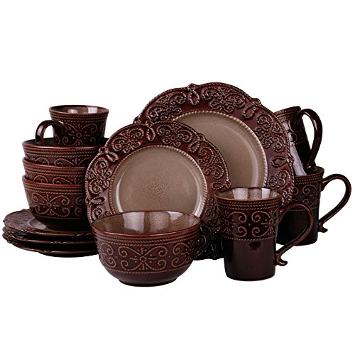 Elama’s Salia 16 Piece Stoneware Dinnerware Set by Elama - Used condition - US$49.64