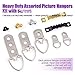 Swpeet 415Pcs Picture Hangers Kit with Screws, Heavy Duty Assorted Picture Hangers Assortment Kit for Picture Hanging Solutions with Transparent Box - 7 Models