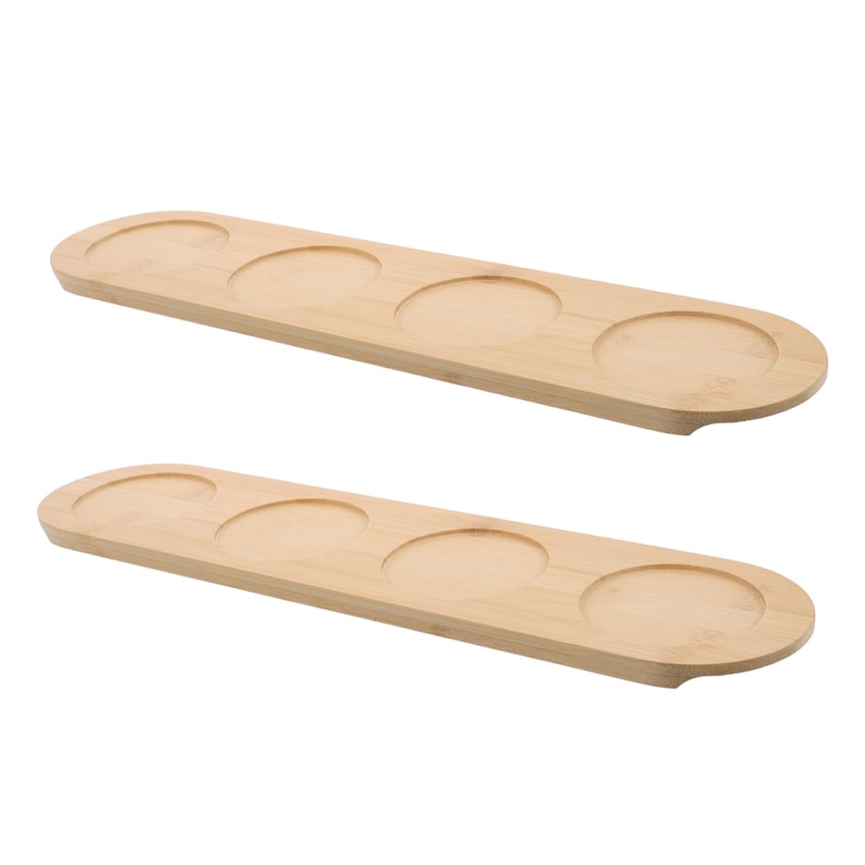 Plateau bois fentes pour verres à vin et whisky TOYANDONA x2