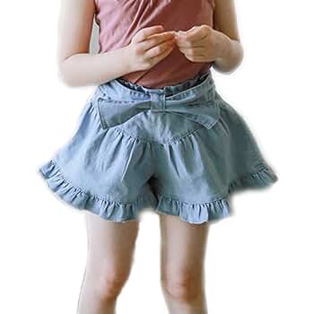 Amazon.com: Colorful Childhood Girls Ruffles Jean Shorts