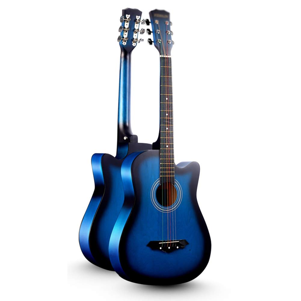 Kit chitarra acustica con design a spalla mancante, custodia e accessori tutorial per principianti per imparare la musica folk
