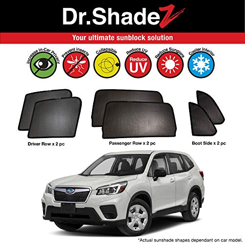 Dr Shadez Custom Fitted Car Window Magnetic Sunshades for Subaru Forester 5th Generation SK Year 2019 6 Pieces