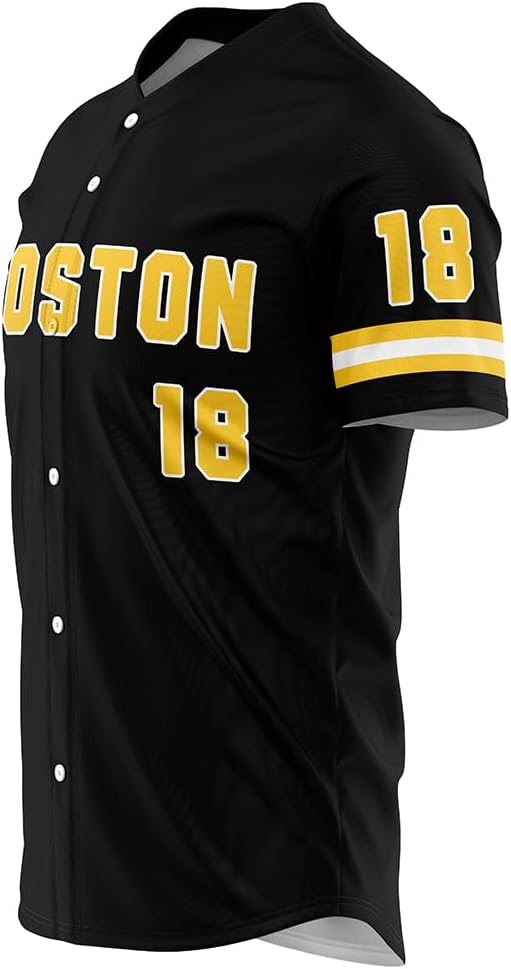 Men's #18 City Baseball Jerseys,90S Hip Hop Button Down Baseball Movies Jersey Shirts Stitched - Image 4