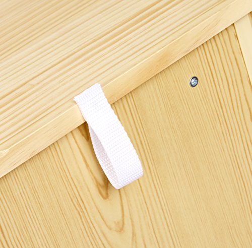 Amazon Basics Coat Locker Storage, 5-Section with Bench, 13"D x 54"W x 48"H, Natural Finish, Solid Pine Wood, Mudroom Furniture with Storage & Hooks for Home, School, Kindergarten