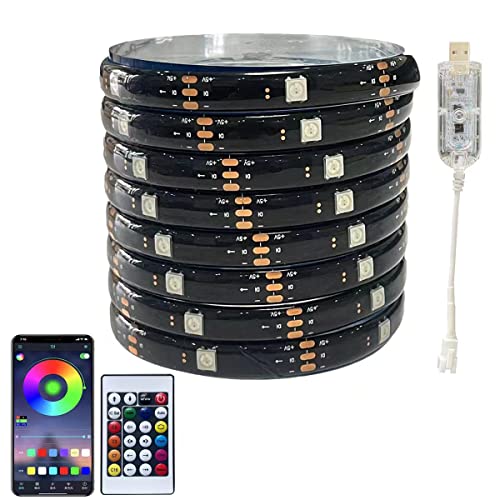 Tira LED RGB WS2812B 6.5 pies USB impermeable miniatura 1