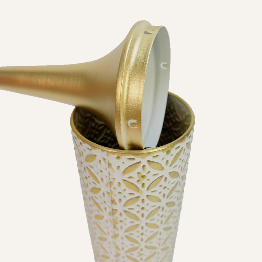 Leewadee Gran Jarrón de Suelo 65 cm Metal para Pampa & Flores Secas | Jarrón Deco para el Salón, ideal para Pampa & ramas. Irrompible, sin astillas, moderno & industrial