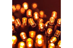 5mm LED Wide Angle Amber Lights 70-LEDs, 4" Spacing