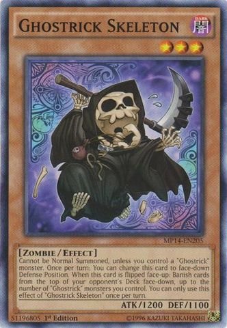 Amazon.com: YU-GI-OH! - Ghostrick Skeleton (MP14-EN205) - Mega Pack 2014-1st  Edition - Common : Toys & Games