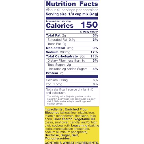 Image of Betty Crocker Bisquick Pancake and Baking Mix, Original, Makes About 90 Pancakes, Large Size, 60 oz